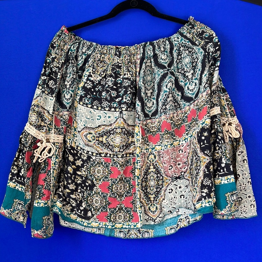 O’Neill off the shoulder boho floral top